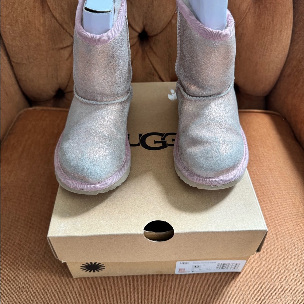 UGG Pink Plush Boots with Glamorous Finish